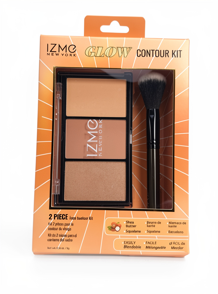 SET DE ILUMINADOR, BLUSH Y BRONCEADOR EN POLVO IZME