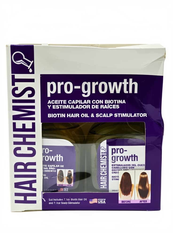 DUO DE ACEITE CAPILAR Y UN ESTIMULANTE PRO-GROWTH HAIR CHEMIST