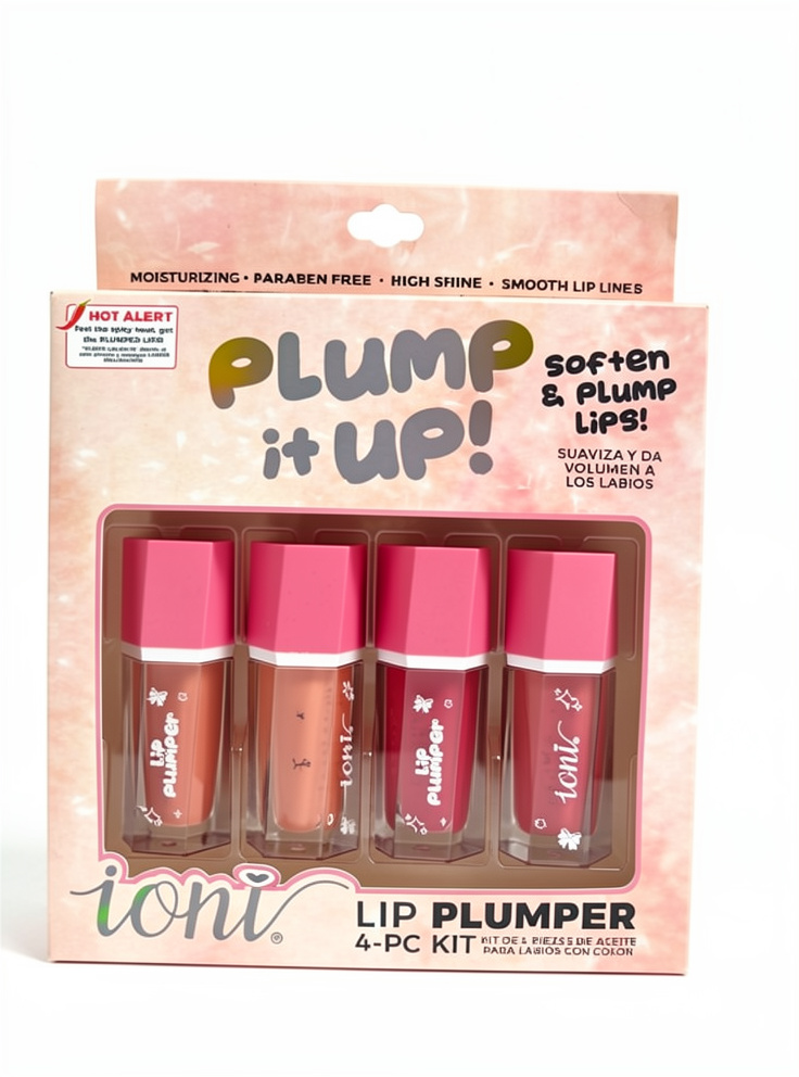 KIT DE 4 BRILLOS LABIALES IONI UP PLUMPER