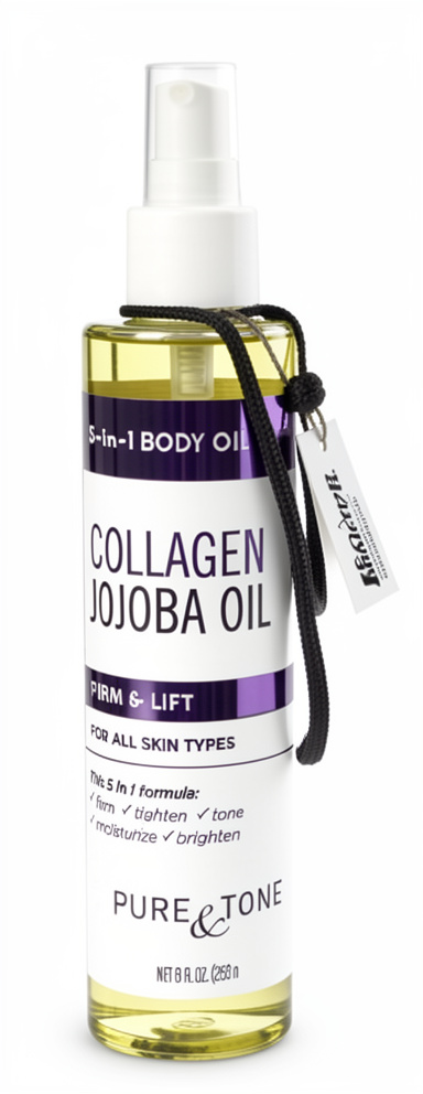 ACEITE CORPORAL PURE Y TONE COLAGENO Y ACEITE DE JOJOBA 5 EN 1