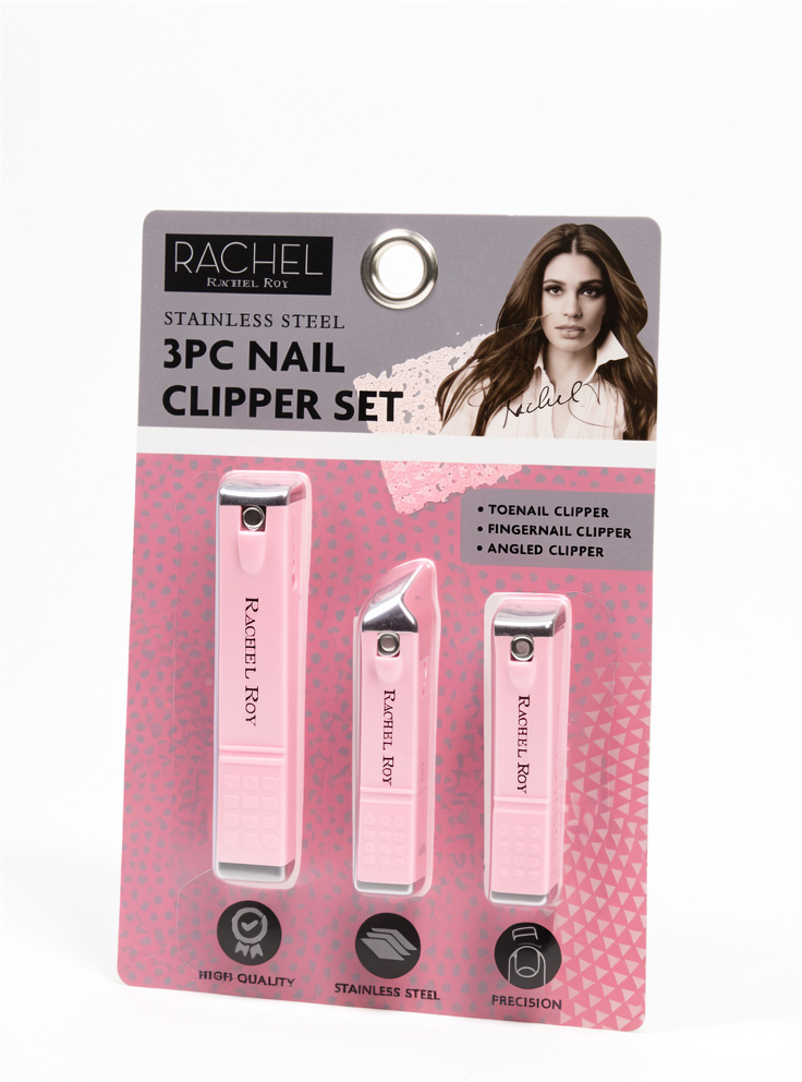 SET DE 3 CORTAUÑAS ROSADOS RACHEL ROY