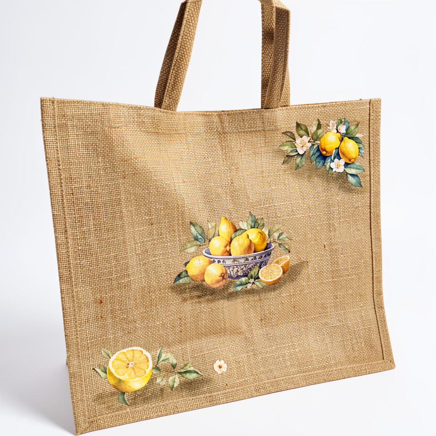 🔥 OFERTA Tote Bag Eco. Bolsa de arpillera decorada