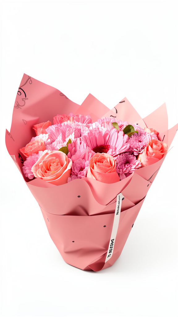 Ramo rosas y gerberas rosa