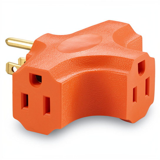 ADAPTADOR DE TOMACORRIENTE NARANJA (UL)3 WAPFOW
