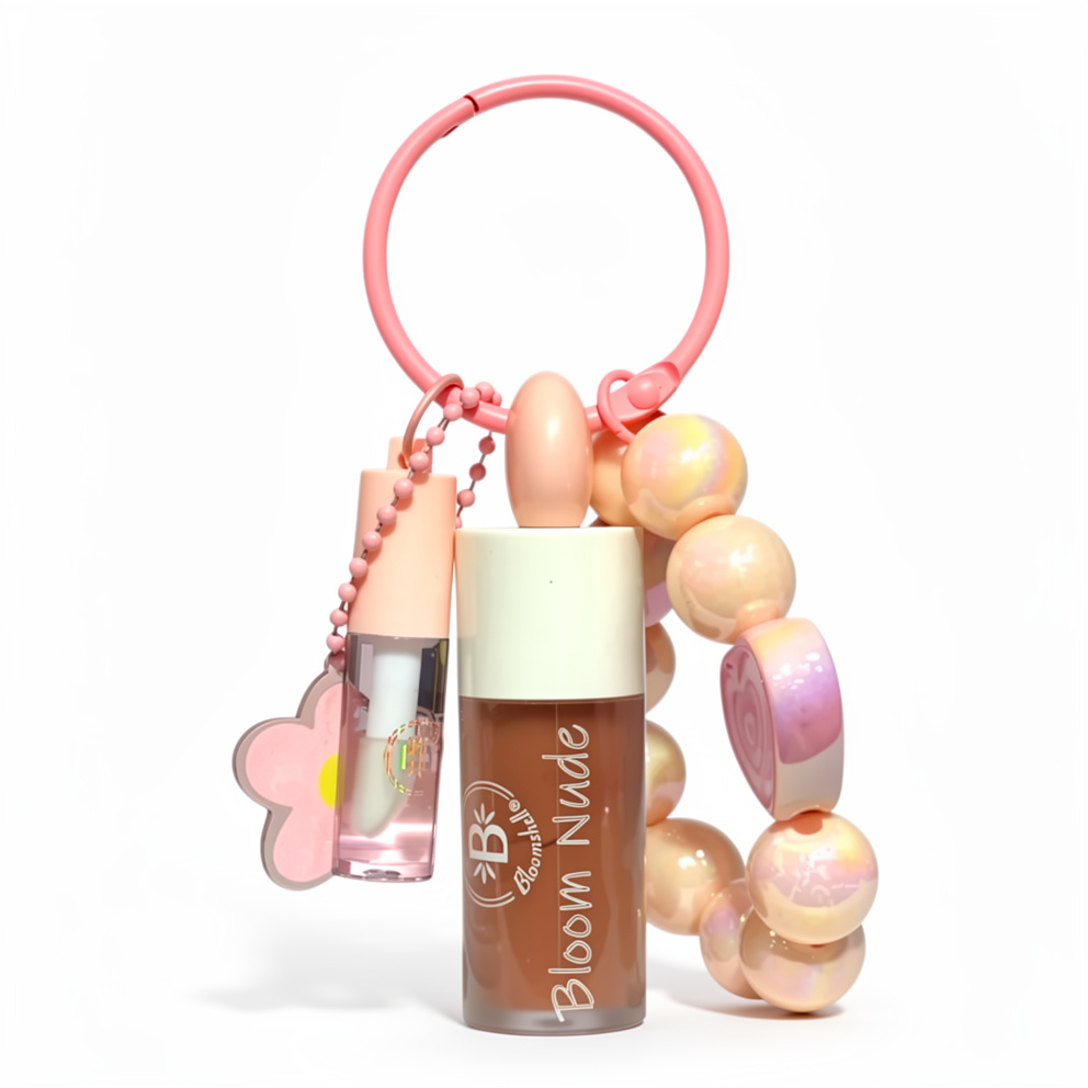 Llavero Duo Nude + Mini Gloss Hidratante Bloomshell