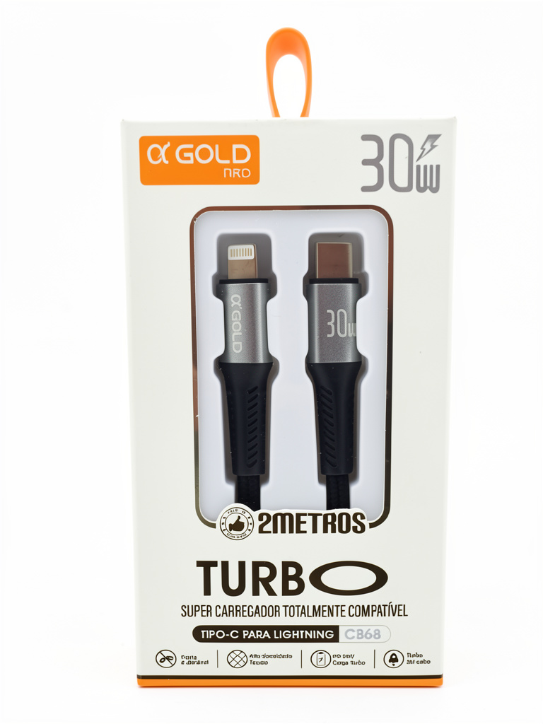 Cabo turbo 2 metros IOS/tipoC Agold CB68