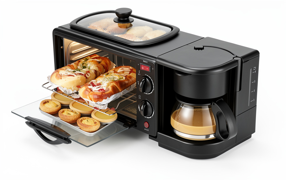 Horno Eléctrico 3 En 1 Cafetera