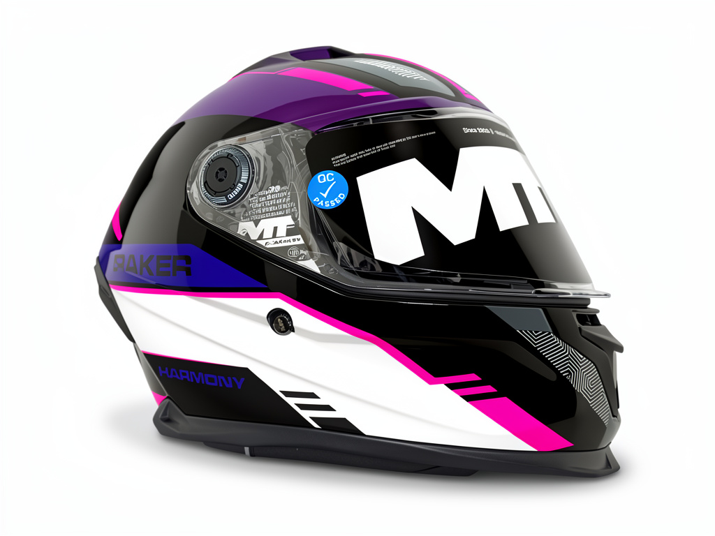 Casco MT HELMETS BRAKER SV Morado-brillo