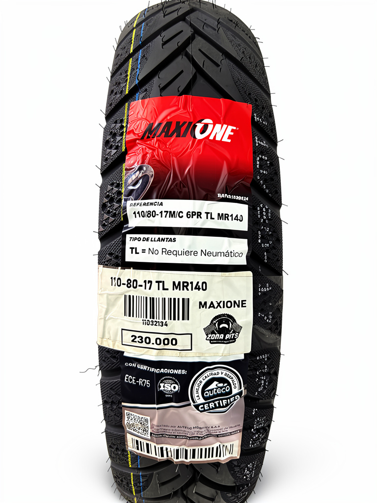 Llanta MAXIONE 110-80-17 TL MR 140