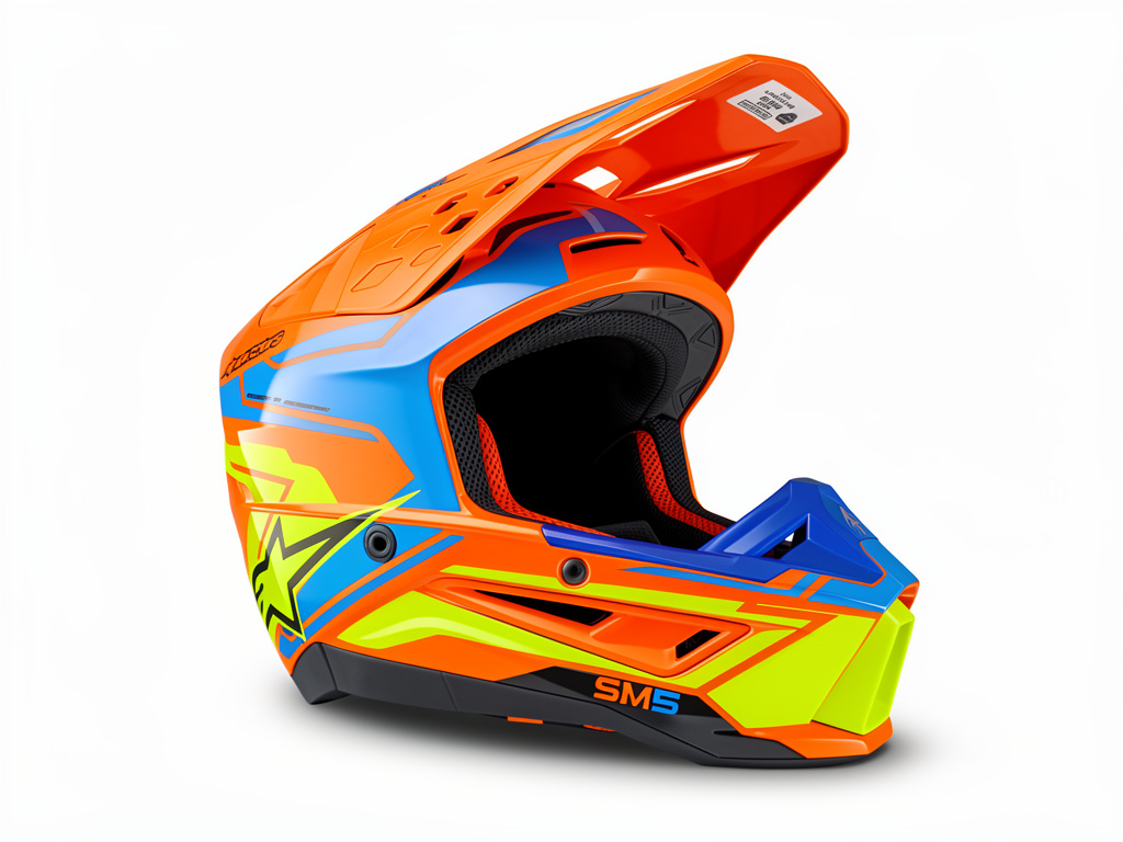 Casco ALPINESTARS S-M5 Naranja-brillo