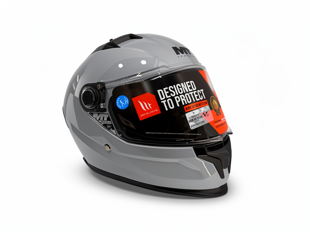 Casco MT HELMETS BRAKER SV Gris-brillo