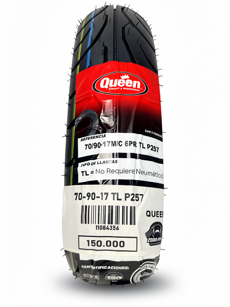 Llanta QUEEN 70-90-17 TL P257