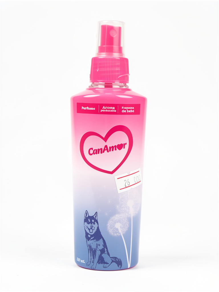 CanAmor perfume rosa perro