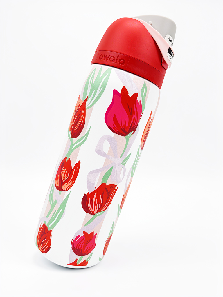 Owala 32 flores rojas