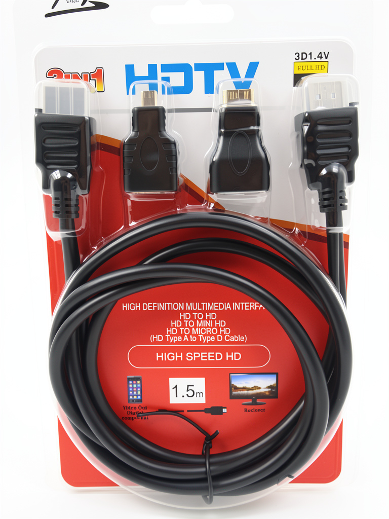 HDMI C/ Adaptadores micro HDMI y mini HDMI