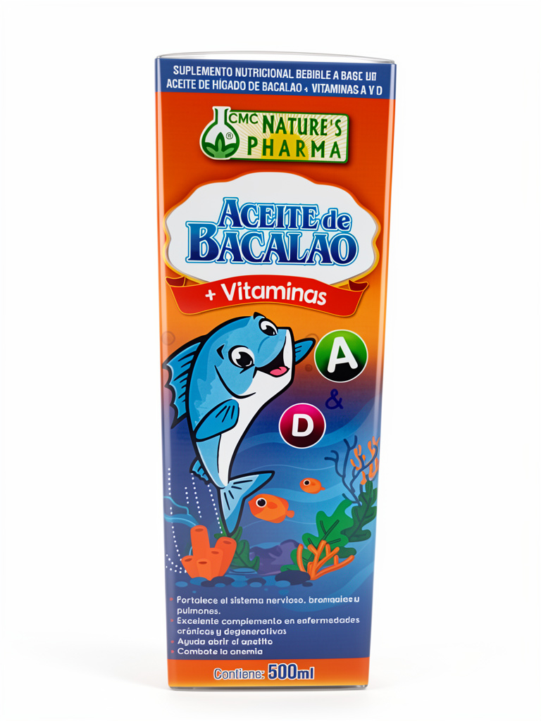 Aceite de Bacalao + Vitaminas - Natures Pharma - Jbe.