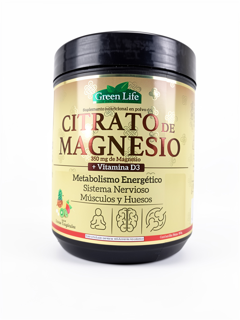 Citrato de Magnesio+ Vit D3 - Green Life - Polvo