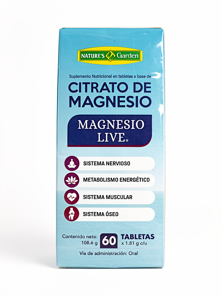 Citrato de Magnesio - Natures Garden - Tab. x 60