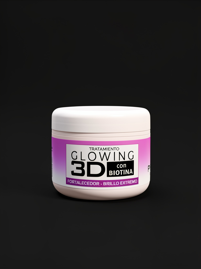 TRATAMIENTO GLOWING 3D CON BIOTINA PRODIGY BIO COSMÉTICA x250ml.