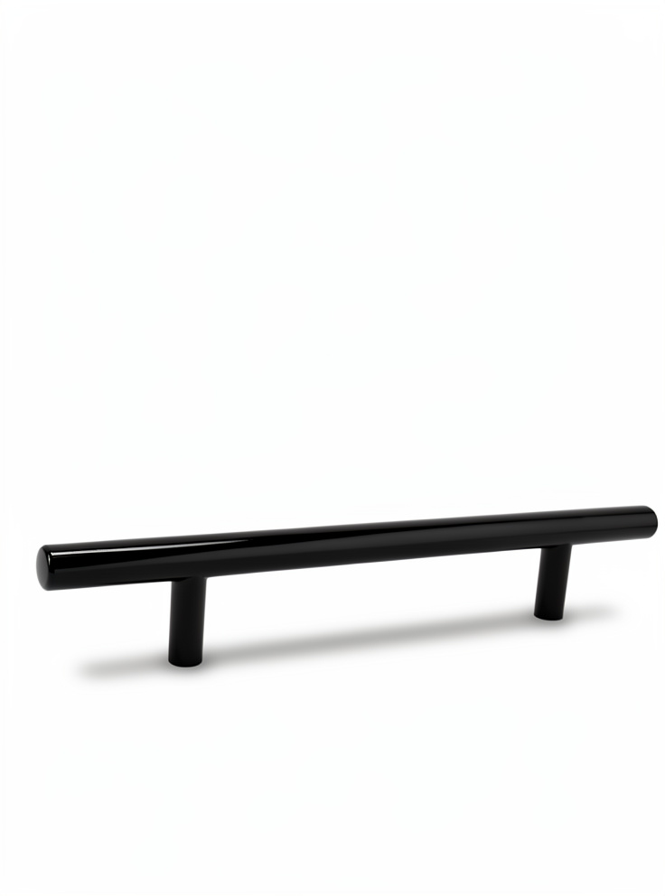 TIRADOR METALICO CILINCRICO NEGRO 15.5CM