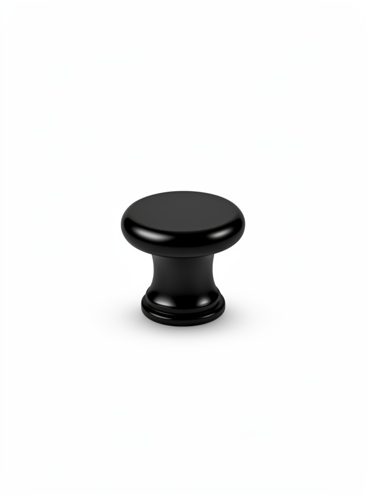 TIRADOR 25MM BOTON METALICO NEGRO