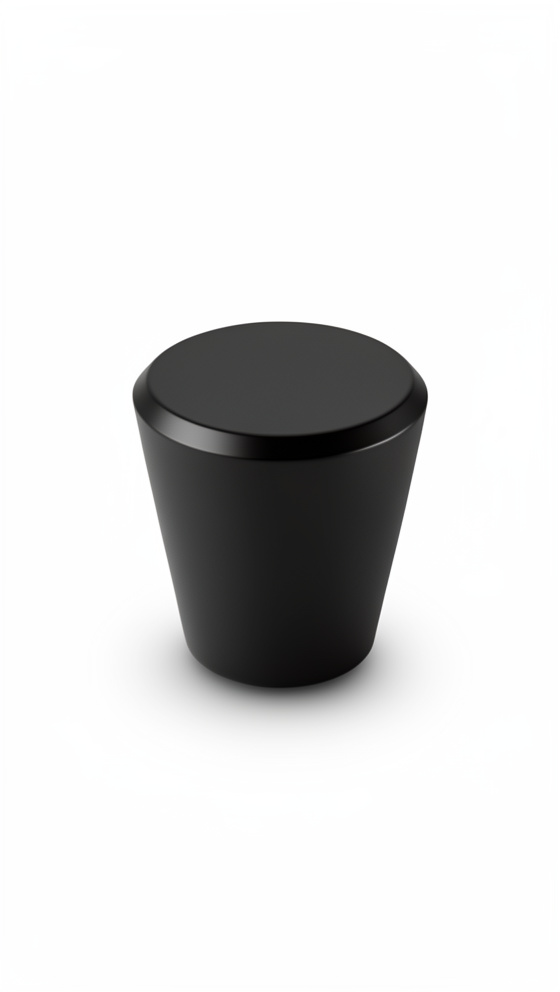 TIRADOR TIPO CONO GDE 25MM METALICO NEGRO