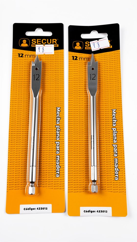 MECHA PLANA PARA MADERA 12MM SECUR