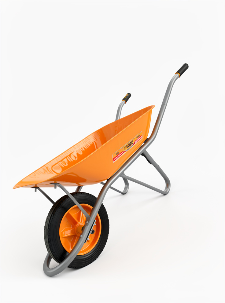 CARRETILLA 140KG 65L RUEDA SOLIDA INGCO