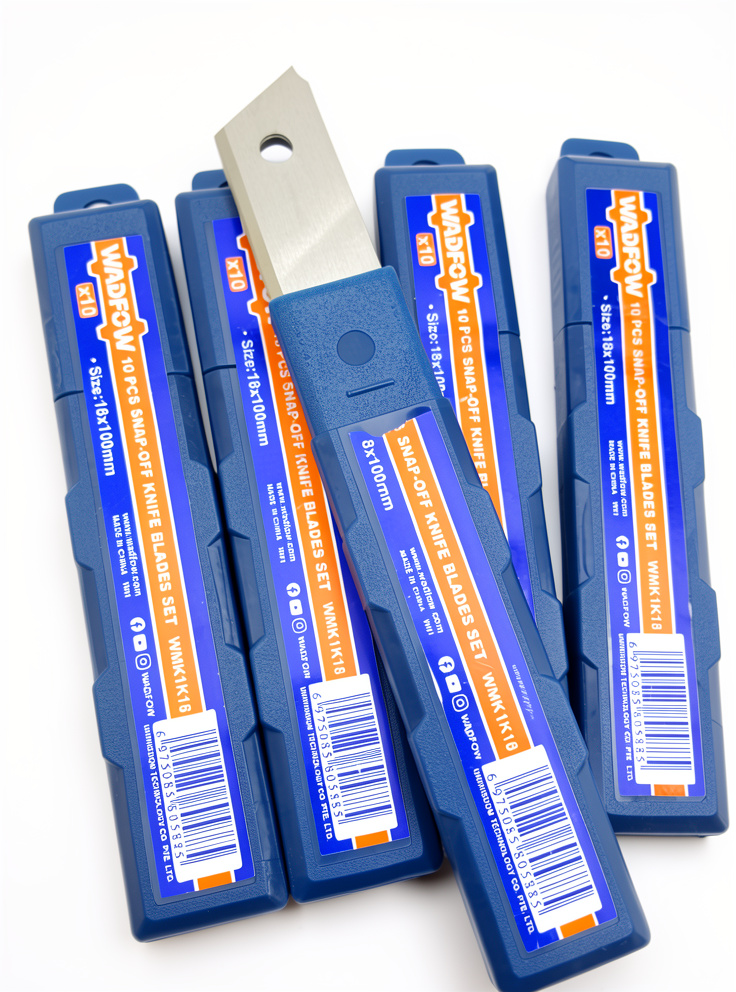 SET X 10 HOJAS REPUESTO TRINCHETA 18X 100MM WADFOW