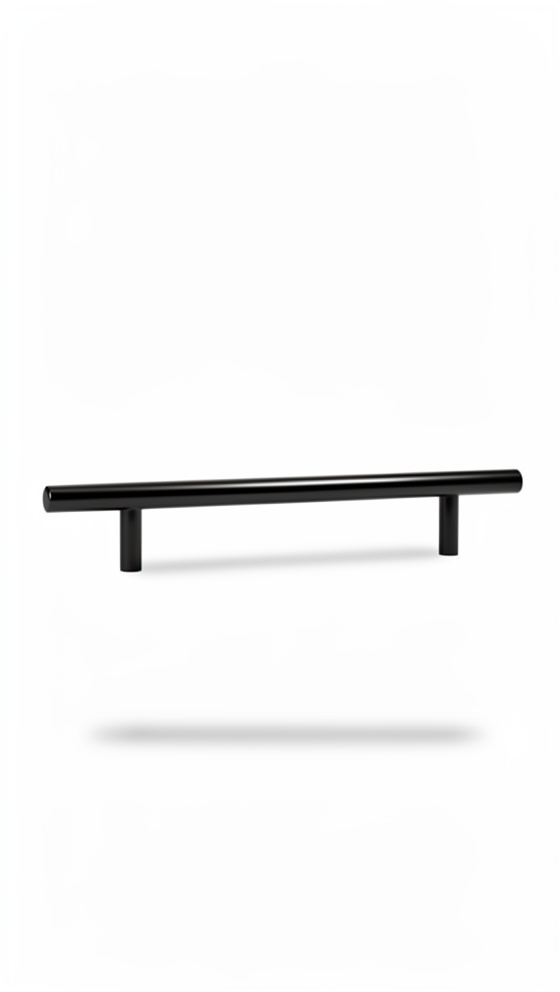 TIRADOR METALICO CILINDRICO NEGRO 22CM
