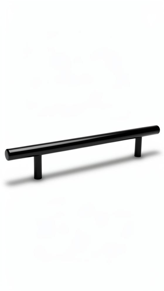 TIRADOR METALICO CILINDRICO NEGRO 19CM