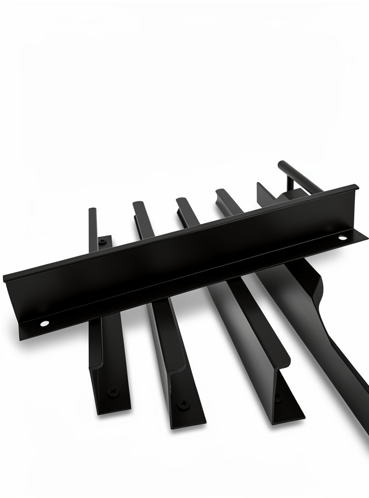 TIRADOR OCULTO 22CM NEGRO MATE PARA MUEBLES