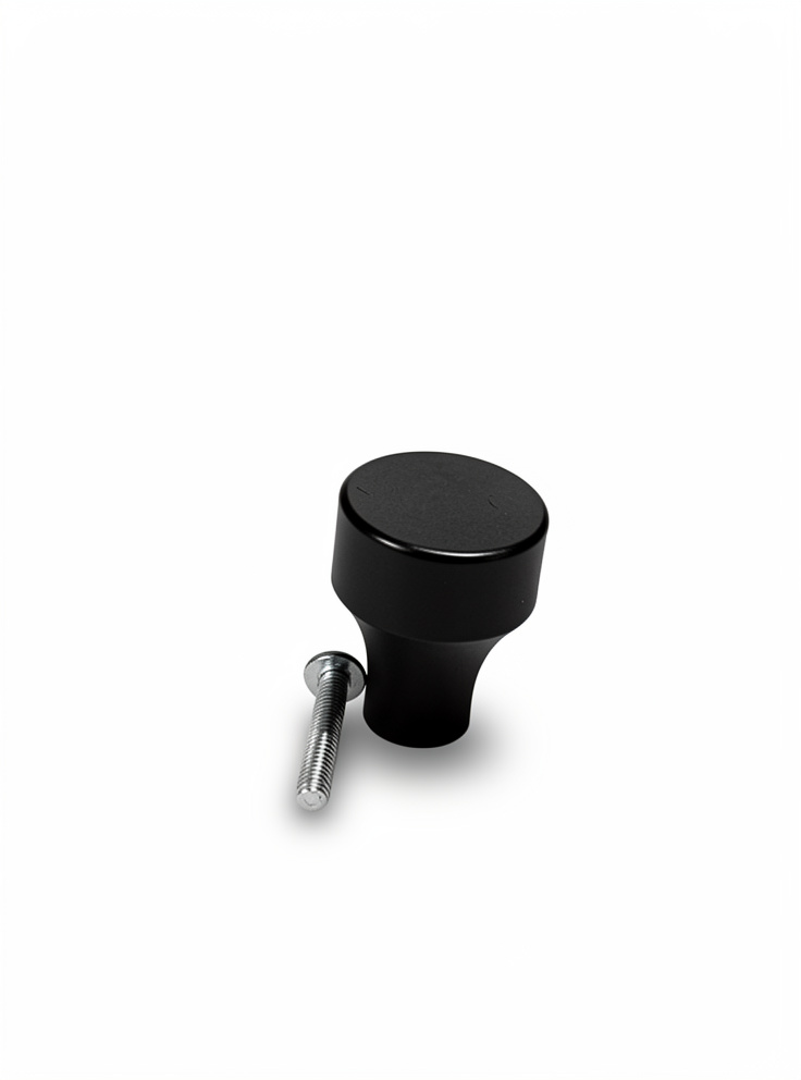 TIRADOR TIPO COPA 25MM METALICO NEGRO