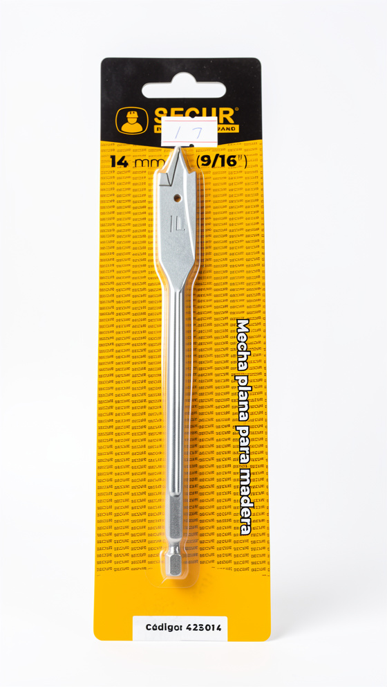 MECHA PLANA PARA MADERA 14MM SECUR