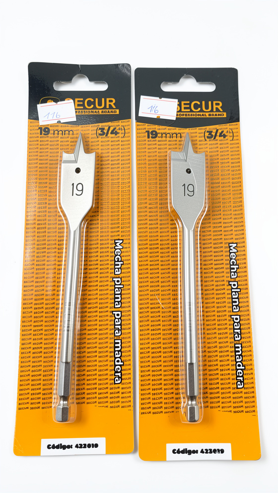 MECHA PLANA PARA MADERA SECUR 19MM