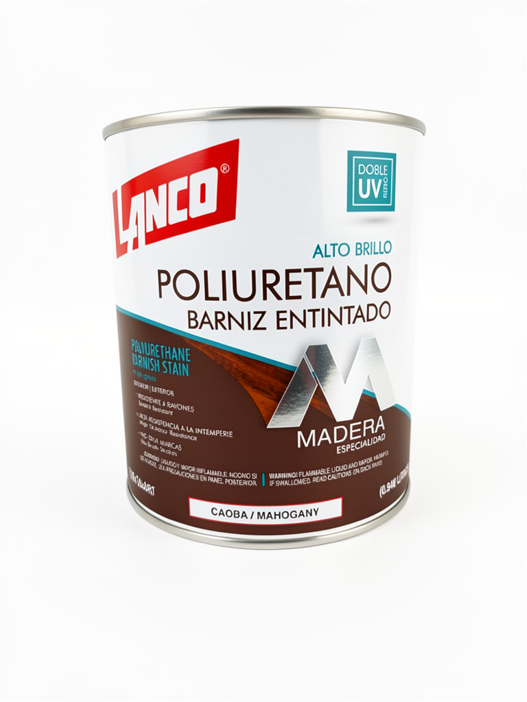 BARNIZ POL. CAOBA/MAHOGANY 1/4 LANCO