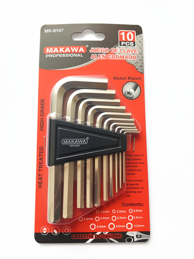 JUEGO LLAVE ALEN HEXAG. 10PCS