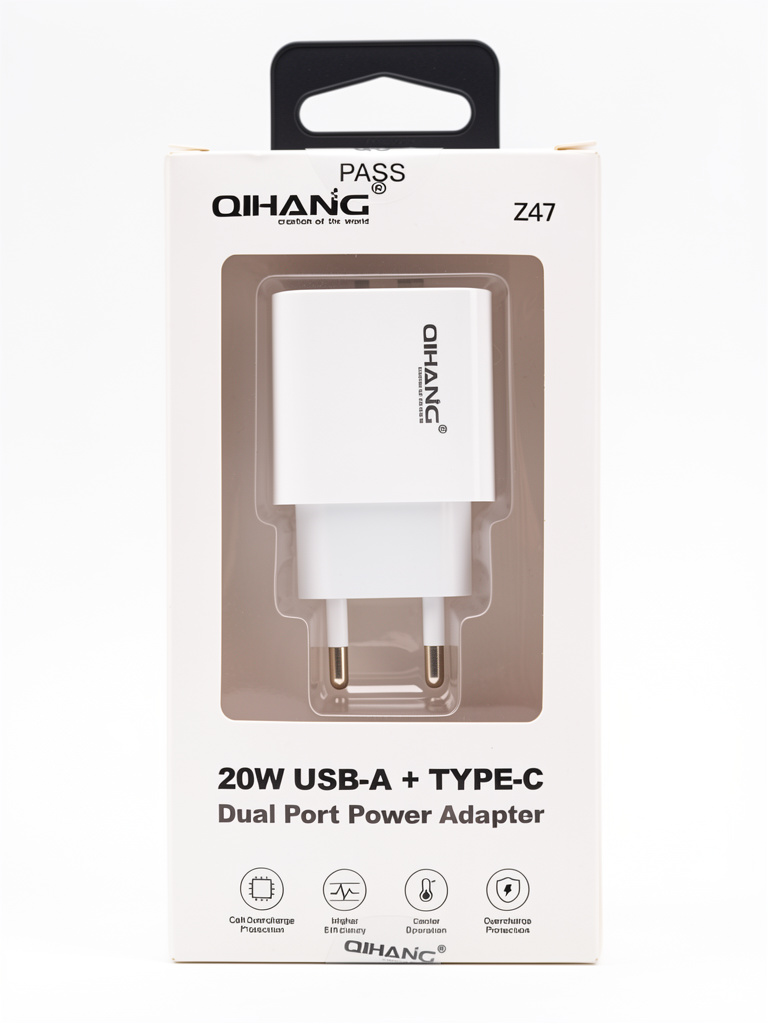 DUAL PORT POWER USB+TIPO C 20W