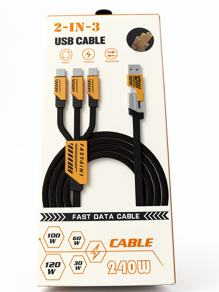 CABLE USB 3 EN 1 240W