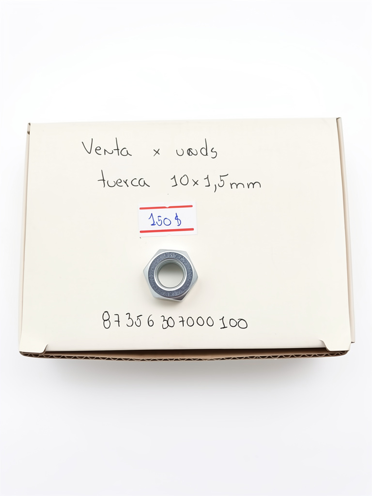 TUERCA HEX. 10x1,5 UNDS