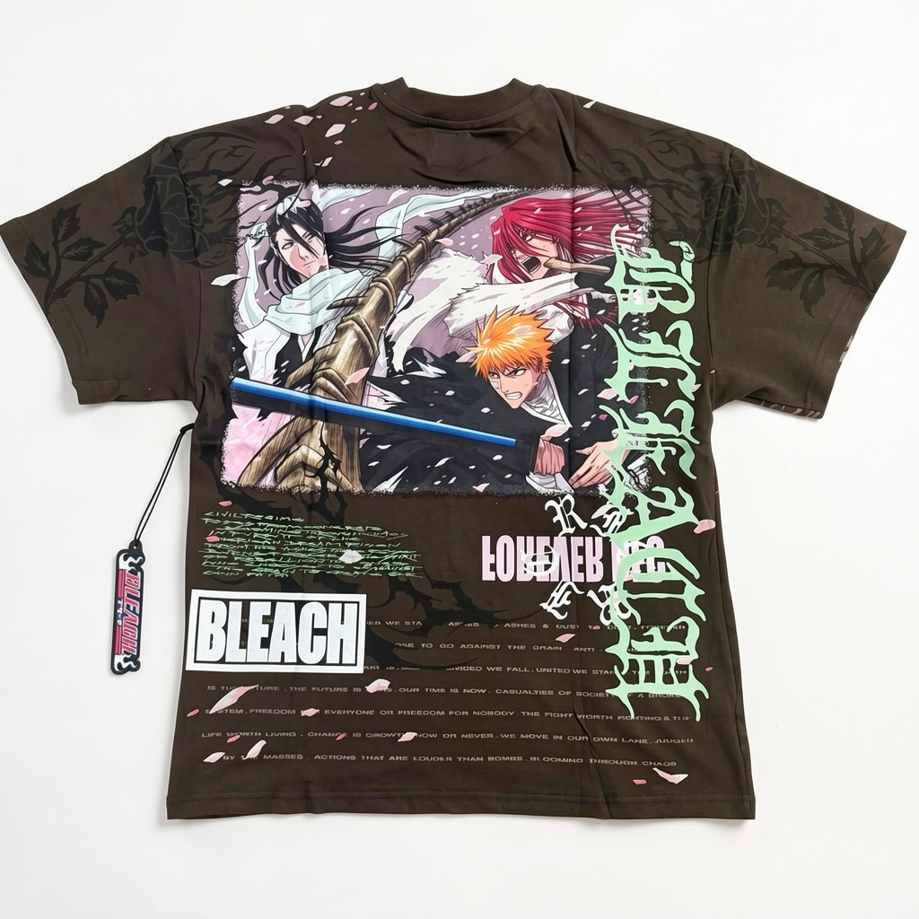 Civil Regime x BLEACH “In Bloom” Oversized Tee – Brown