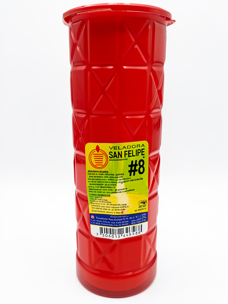 Veladora San Felipe #8 roja