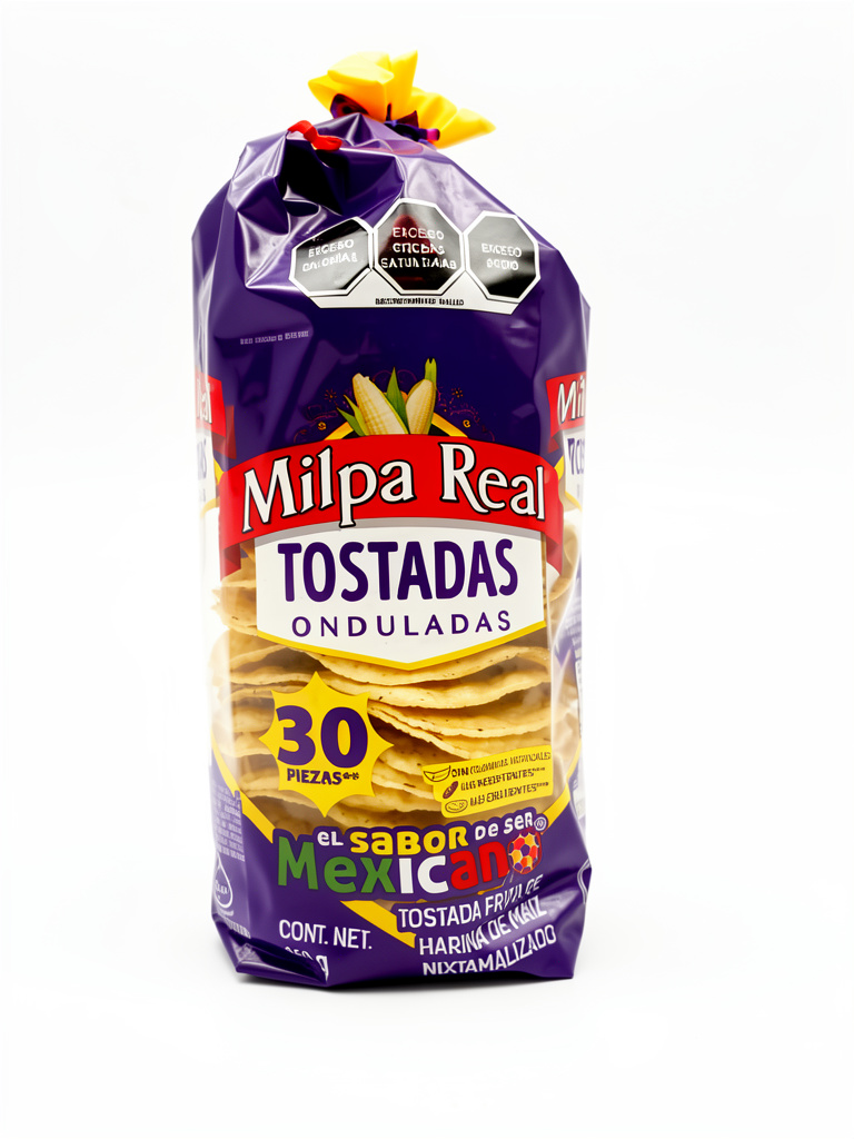 Milpa Real tostadas onduladas
