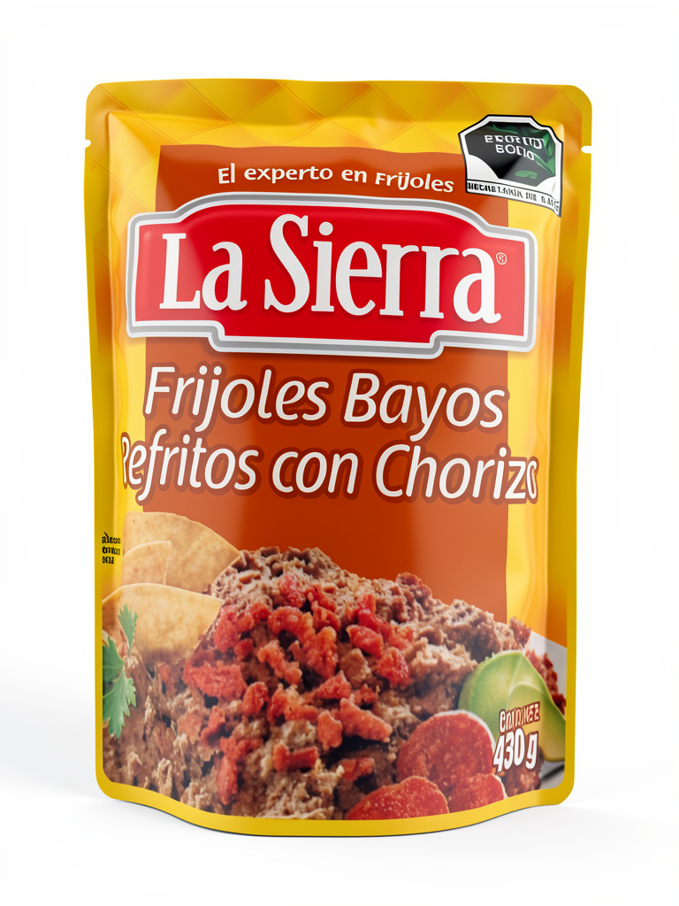 La Sierra frijoles bayos refritos con chorizo