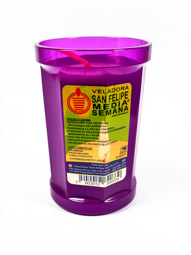 Veladora San Felipe mediana morada
