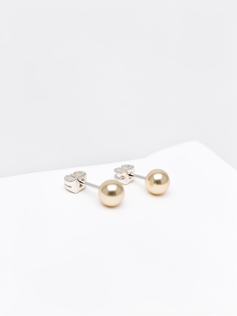Aros modelo perla (plata ley)