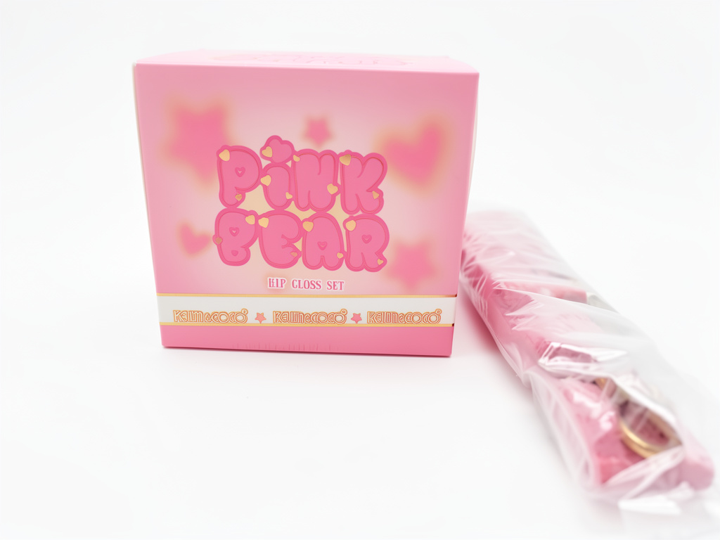 KIMI&COS Pink Bear Set brillo labial