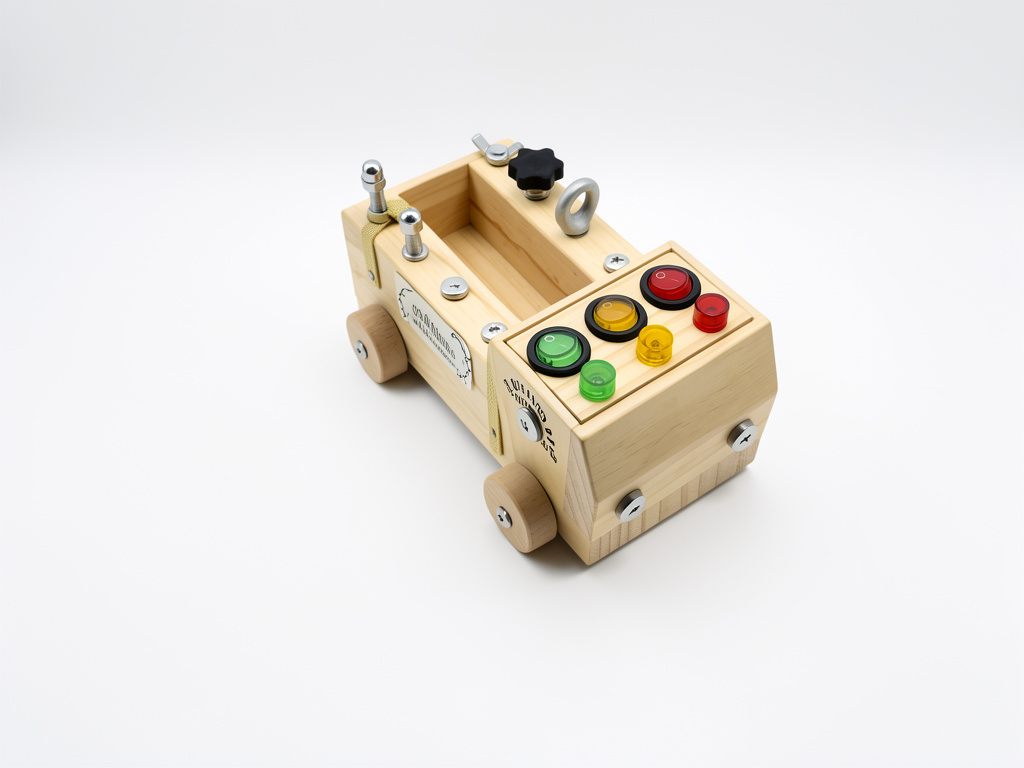 Carrito de madera sensorial