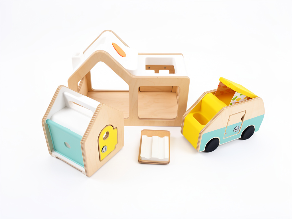 Casita de madera con piezas Lovery