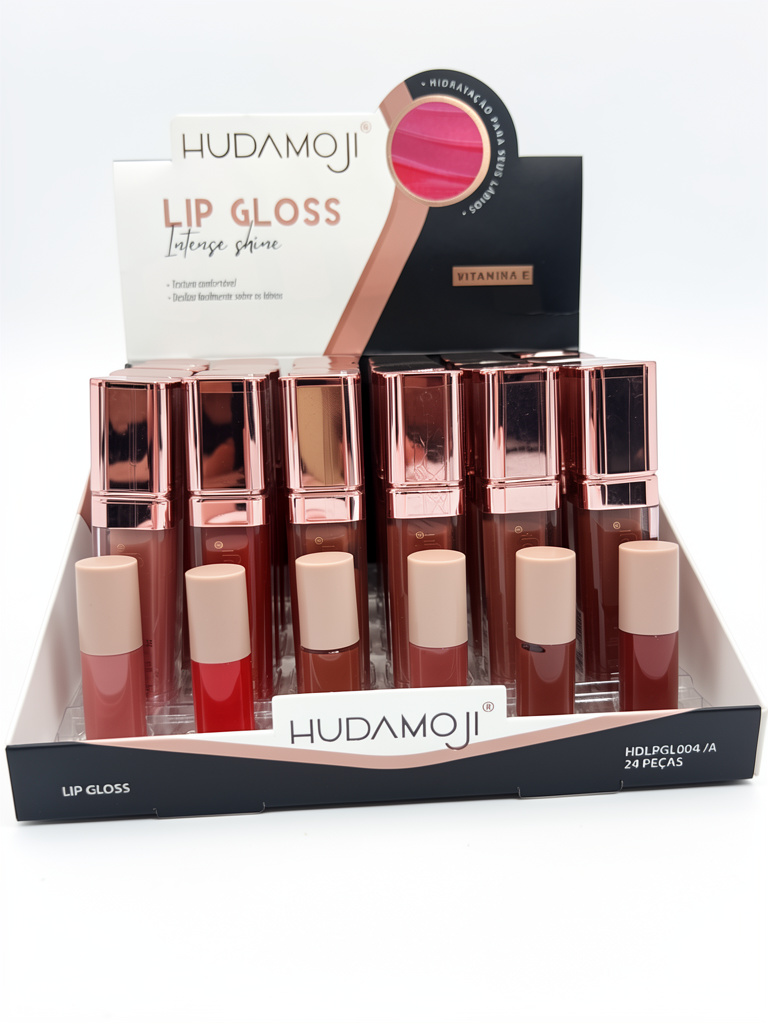 Lip Gloss HUDAMOJI con vit.E hidratación